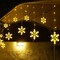 Toodour Christmas Snowflake Lights Outdoor, 17.22ft 264 LED Snowflake Icicle Lights with 22 Drops, Connectable, 8 Modes Waterproof Warm White Christmas Light for Curtain, Eaves, Window, Xmas Decor